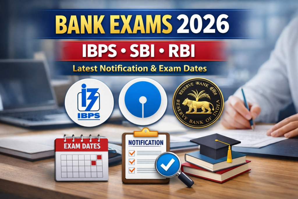 Bank Exams 2026: IBPS, SBI, RBI Latest Notification & Exam Dates (Complete Guide)