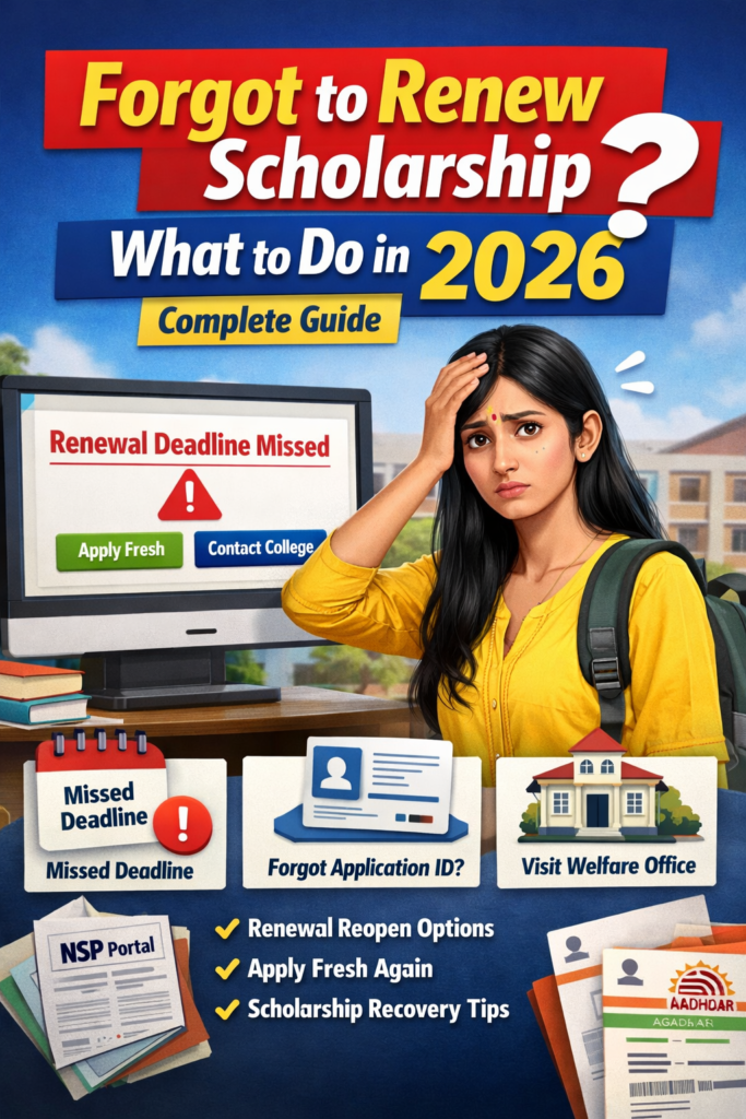Forgot to Renew Scholarship? What to Do in 2026 (Complete Guide)