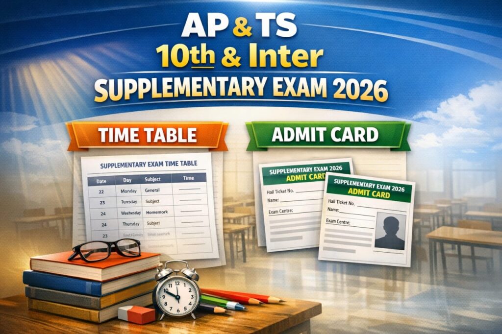 AP & TS 10th & Inter Supplementary Exam 2026 – Time Table & Admit Card