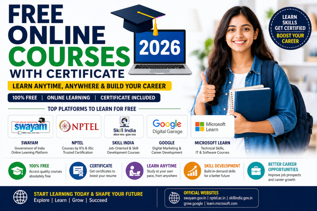 Free Online Courses With Certificate 2026