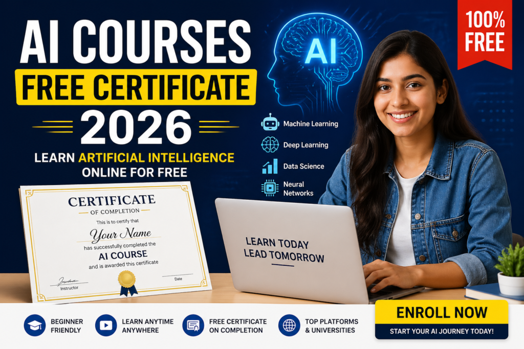AI Courses Free Certificate 2026