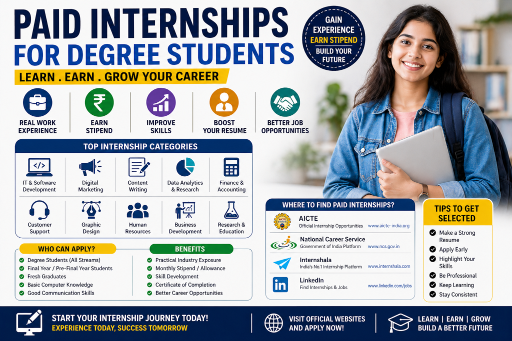Paid Internships for Degree Students 2026