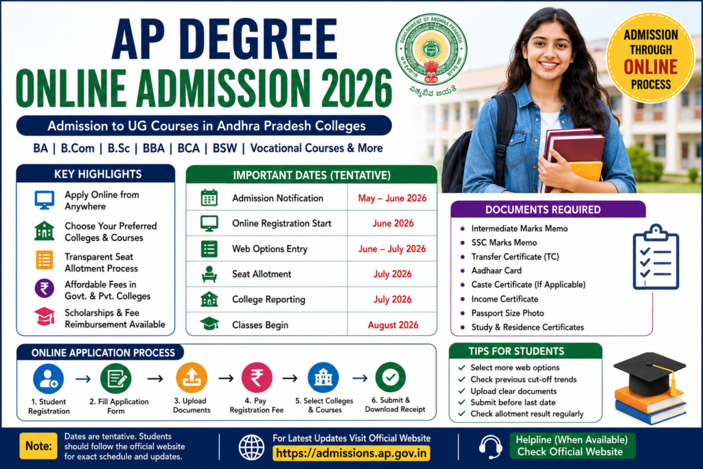 AP Degree Online Admission 2026 