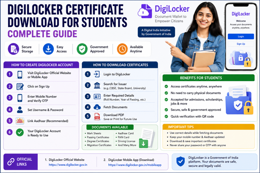 DigiLocker Certificate Download for Students – Complete Guide 2026