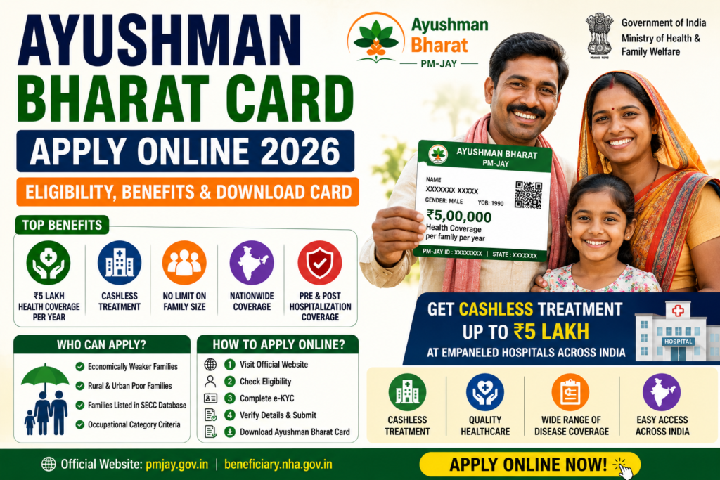 Ayushman Bharat Card Apply Online 2026