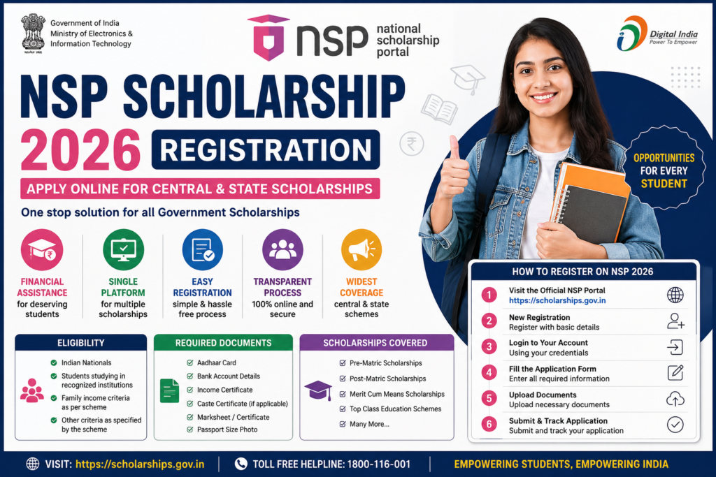 NSP Scholarship 2026 Registration 