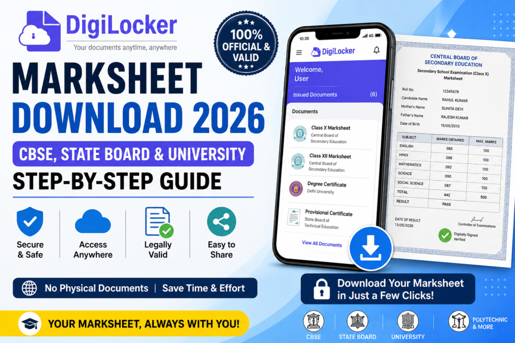 DigiLocker Marksheet Download 2026