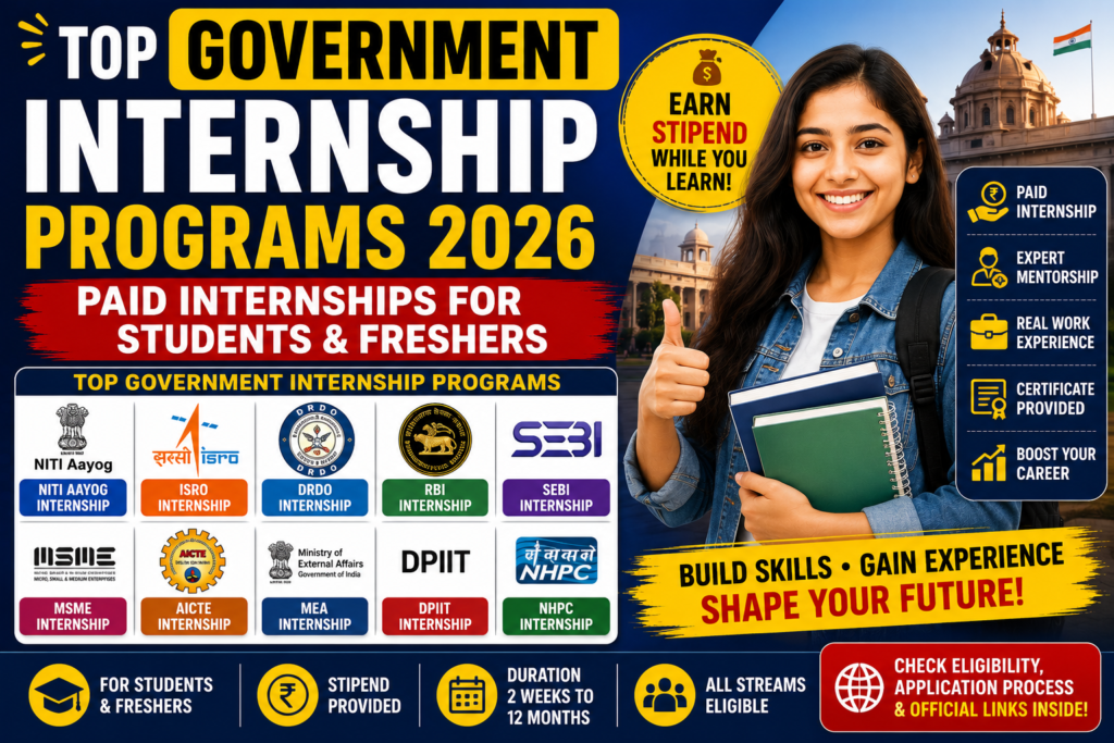 Top Government Internship Programs 2026