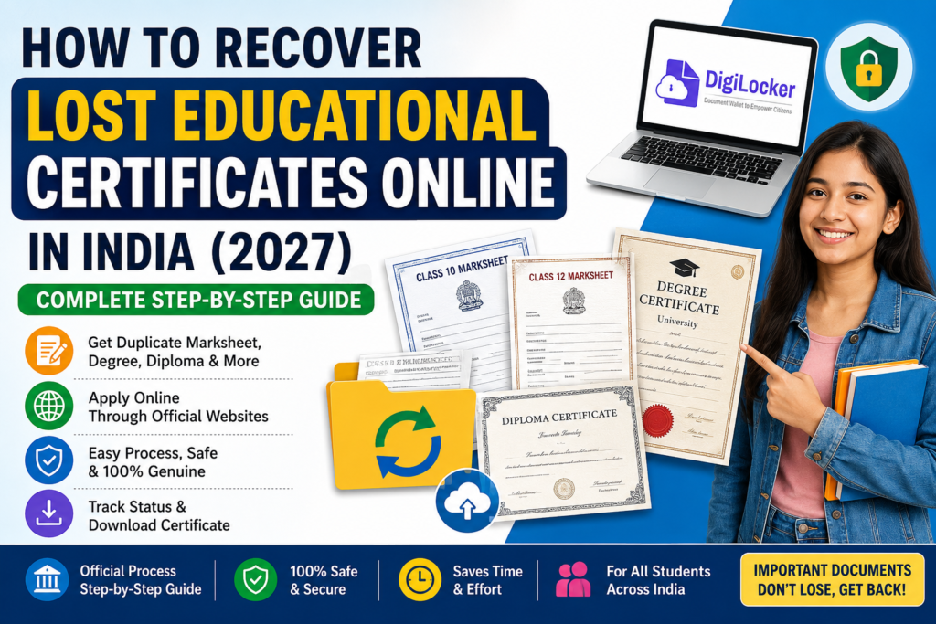 How to Recover Lost Educational Certificates Online in India (2027) 