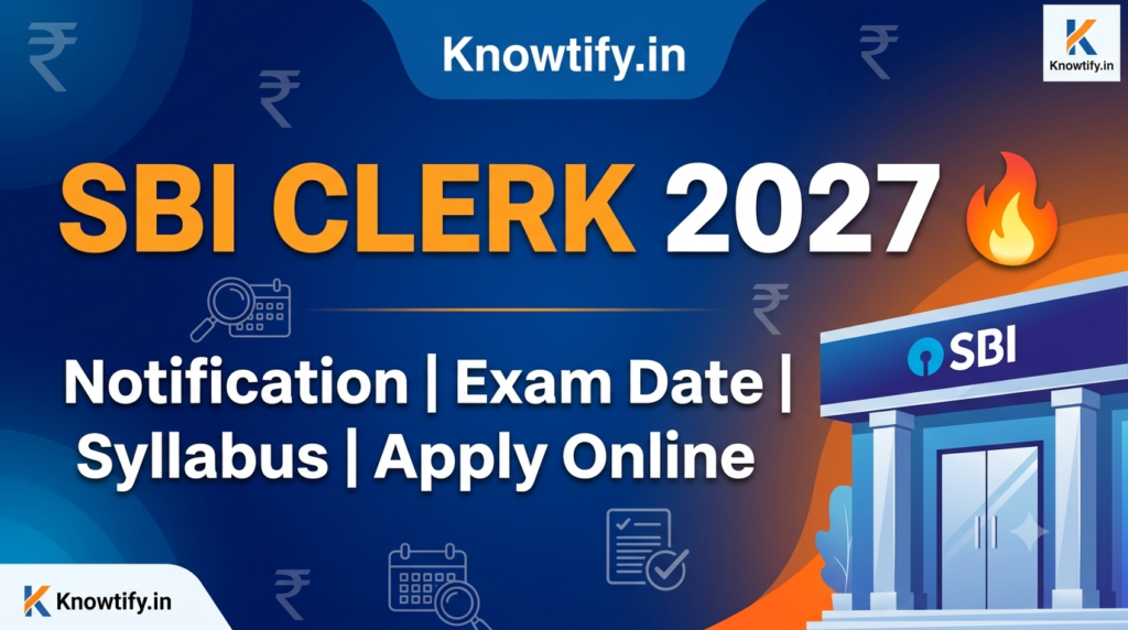 SBI Clerk 2027 Notification