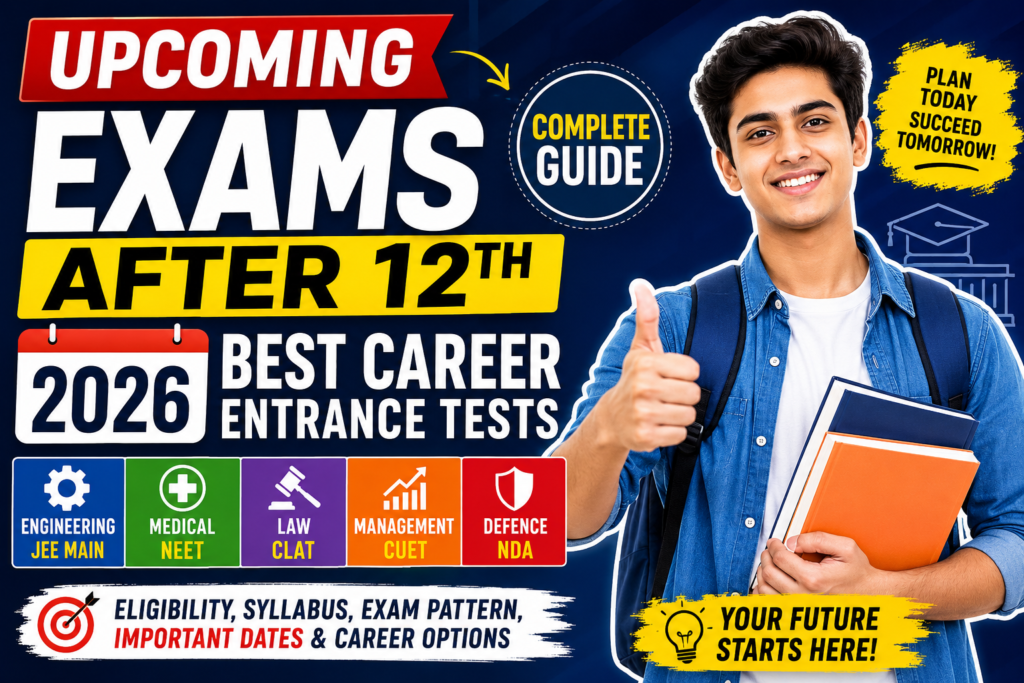 Upcoming Exams After 12th 2026