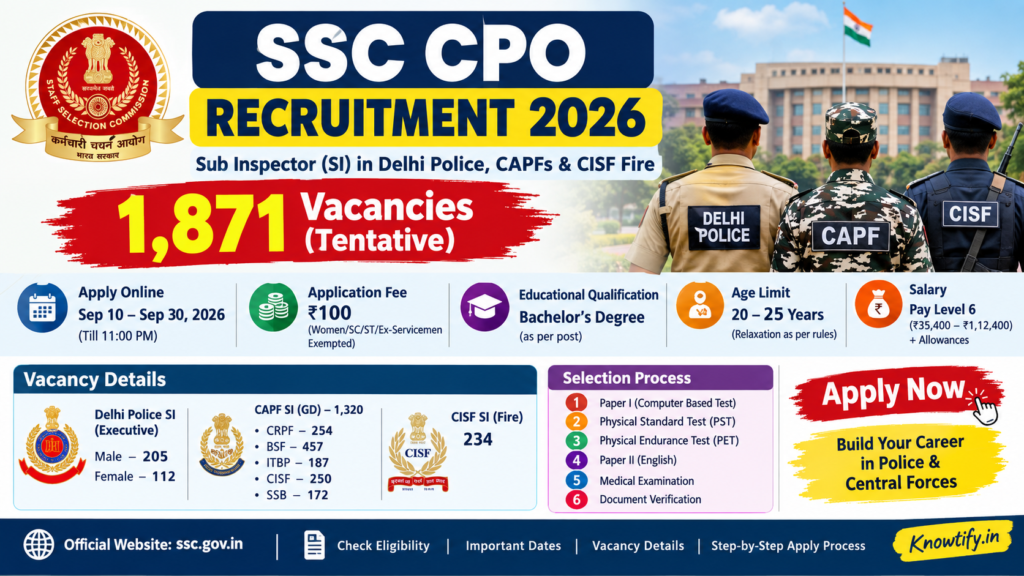 SSC CPO Recruitment 2026