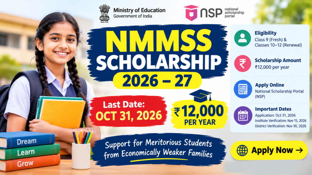 NMMSS Scholarship 2026–27